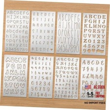 Eageus 8 Pcs Metal Letter Stencils Wood Burning Stencil Lettering Stencils,