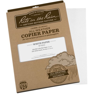 Weatherproof Laser Printer Paper, A4 Paper Size 21 x 29.7cm, 20# White, 200 S...