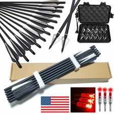 Archery 20" Crossbow Bolts Arrows or 100gr Broadhead or Lighted Nock for Hunting