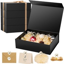 Gift Box, 5 Pack 13"x10"x4" Large Gift Boxes for Presents, Groomsman Proposal...