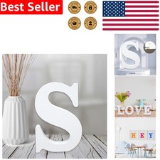 4 Inch Wooden Letter S for Home Decor Unfinished Craft DIY Party Sign Decoration
