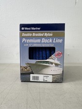 West Marine DOUBLE Braided Nylon Premium Dock Line - 1/2" x 25' - Blue-NEW