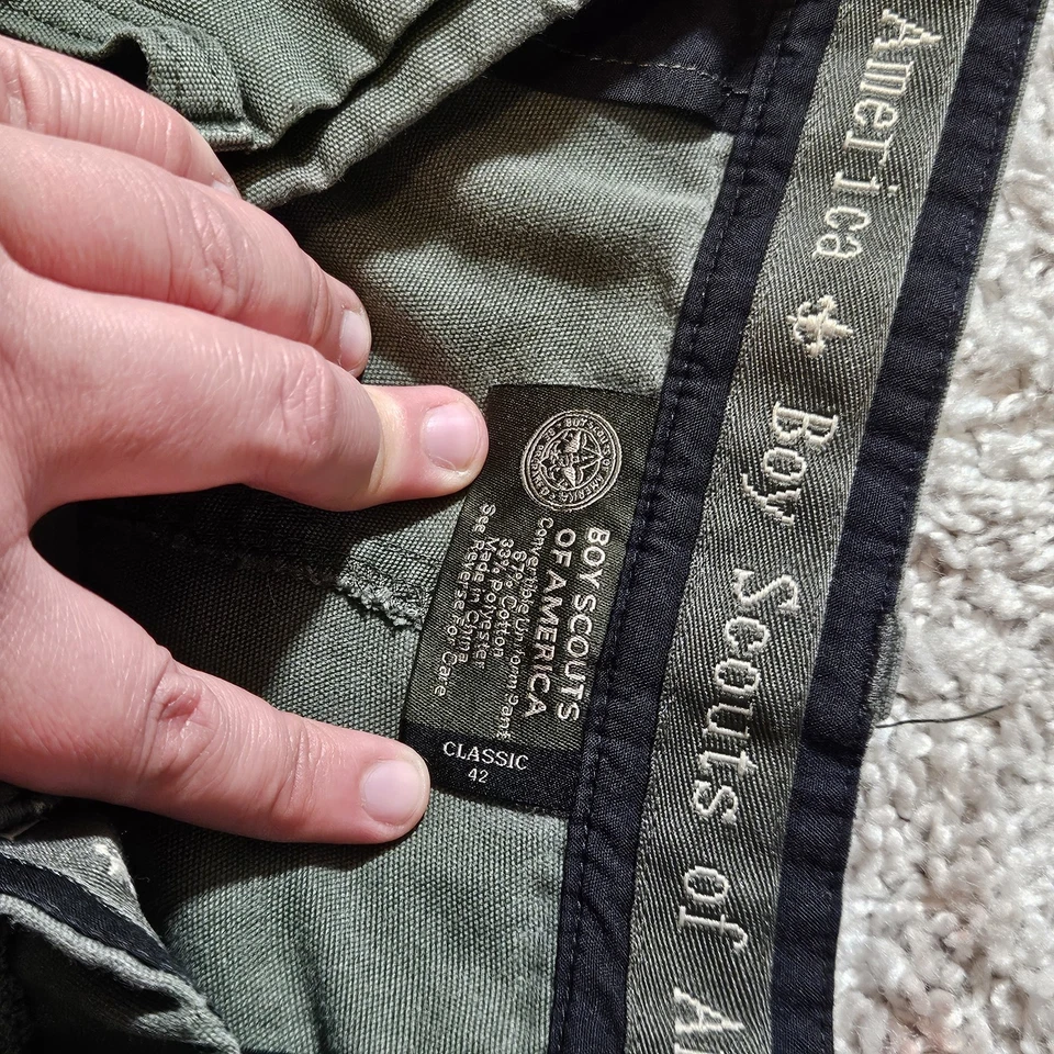 Boy Scouts Pants Adult 42 Green Classic Cargo Convertible Uniform Pant 42×28 - Image 4 of 4