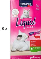 Vitakraft Liquid Snack Mit Rind (€33,75/Kg) Katzensnack Softsnack Katze 48 X 15G