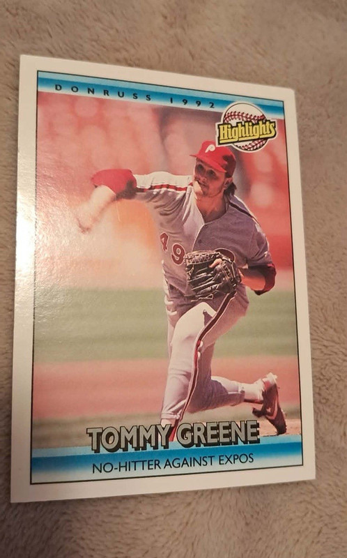 Donruss 1992 Donruss Highlights Series 1 #94 Tommy Greene Phillies No-Hitter
