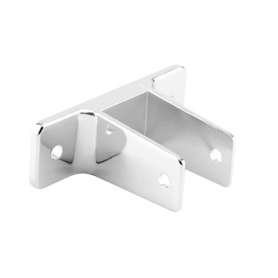 Two Ear Wall Bracket - For 1-1/4 In. Panels, Zinc Alloy, Chrome Plated