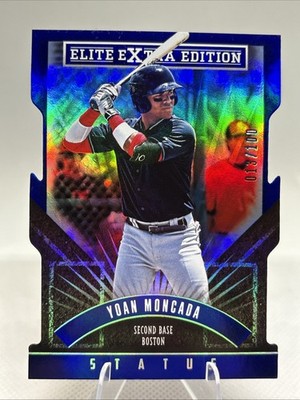Yoan Moncada 2015 Panini Elite Extra Edition #1 Blue Die-Cut 13/100