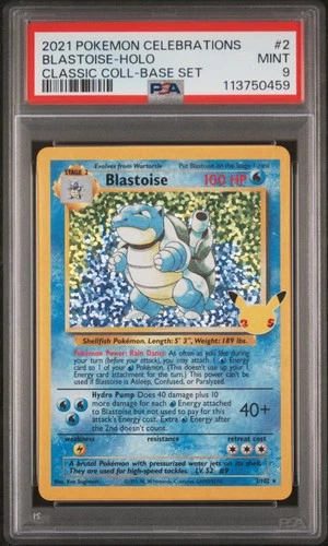 Blastoise Holo 2 Celebrations Classic Collection Pokemon PSA 9 *459