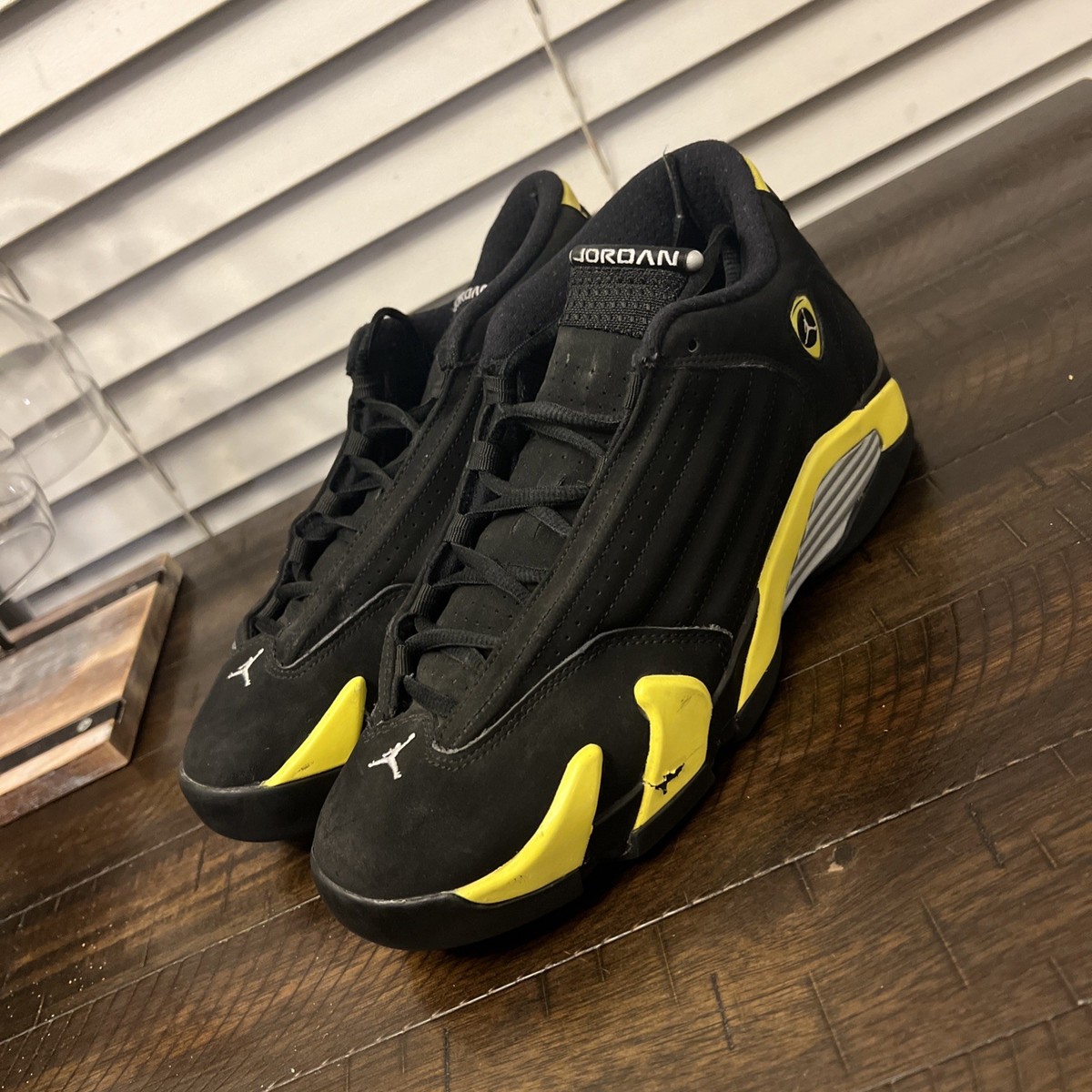 Size 7Y- GS Nike Air Jordan 14 Retro Thunder 487524-070 rare 2014