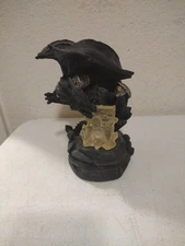 Dragon Statue Guarding Crystal Treasure Chest Color Changing LED Light.      C