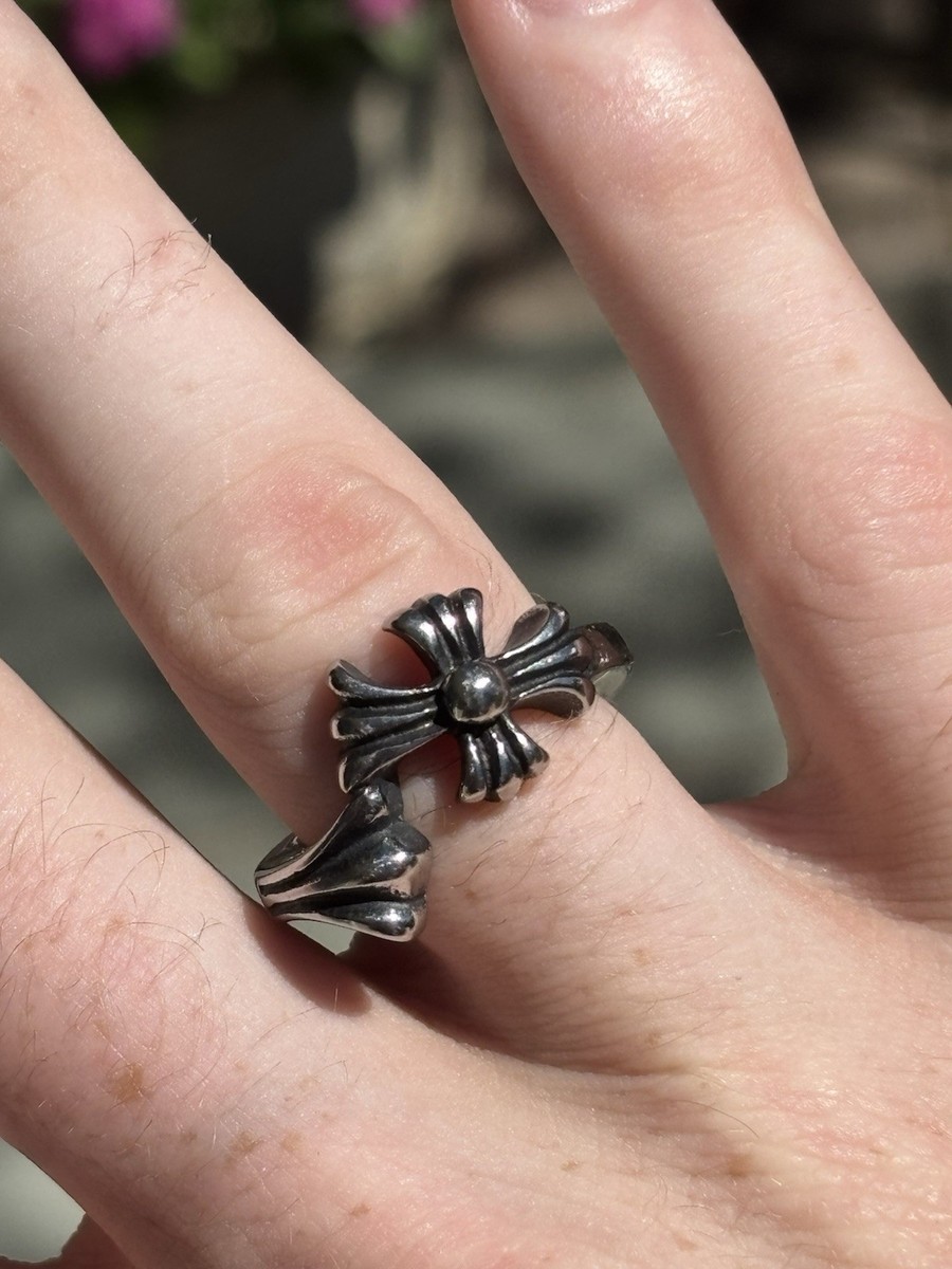Chrome Hearts Style Cross Ring Size
