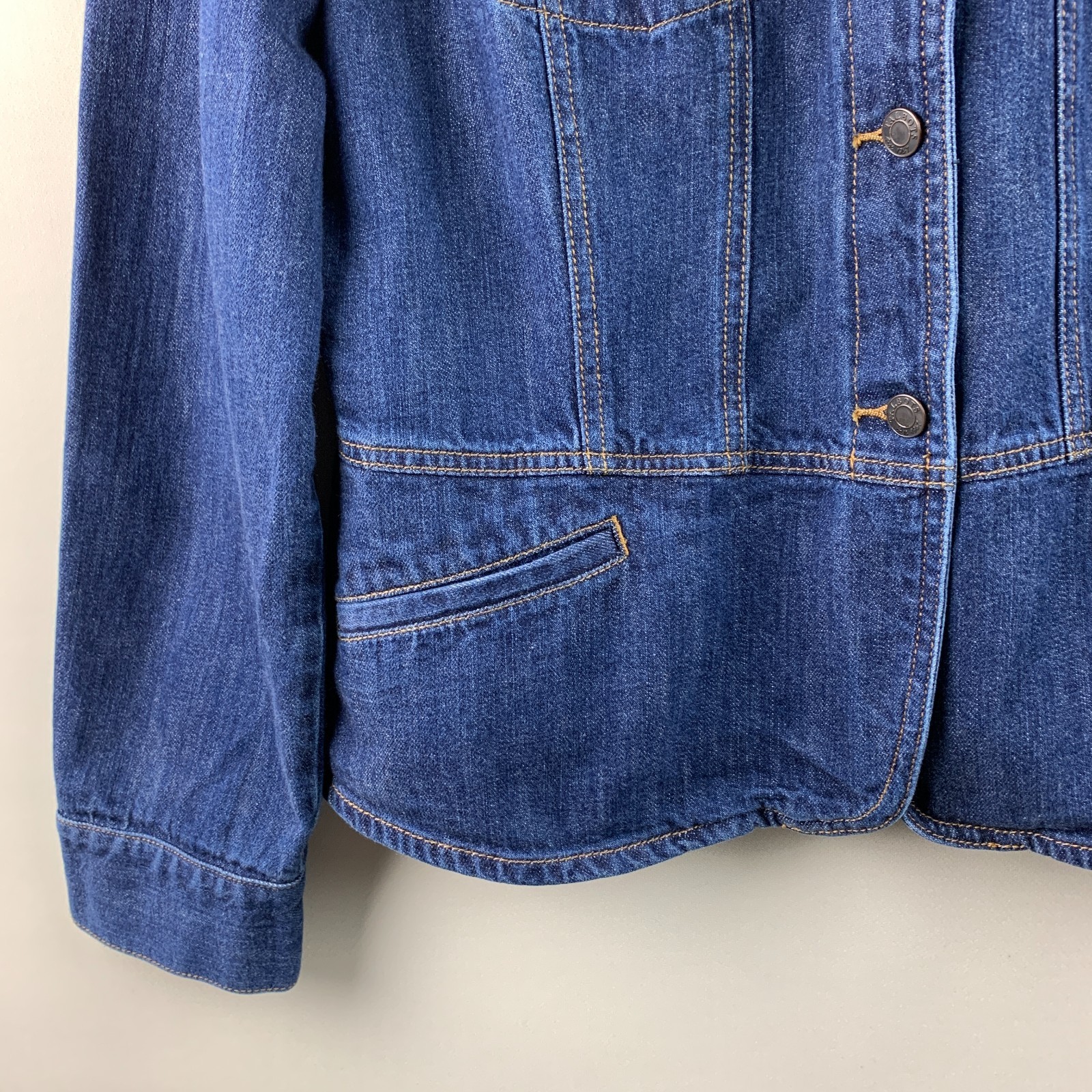 Talbots Jacket Collared Blue Denim Medium Wash Bu… - image 6