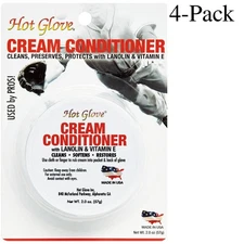 Hot Glove Cream Conditioner for Glove Care and Maintenance, 2 oz (4-Pack)