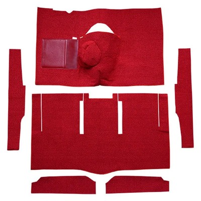 For Mercury Comet 63-65 Carpet Essex Replacement Cut & Sewn Red Complete Carpet