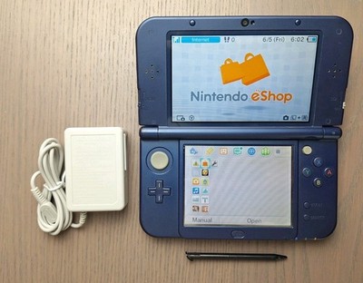 New Nintendo 3DS XL Metallic Blue Charger + 32GB SD Card | Region Free TOP IPS