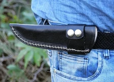 HANDMADE PURE LEATHER HAND CRAFTED BELT SHEATH HOLSTER FOR FIXED BLADE KNIFE