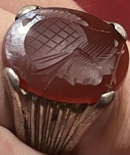 Anillo estilo mafia soldado romano plata vintage