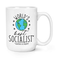 World's Best Sozialist 426Ml Groß Becher Tasse Lustig Favorit Toll