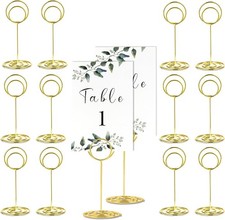 Table Number Holders 14 Pack - 4.7 Inches Place Card Holder Stand Photo Clip