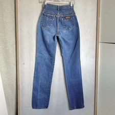 Vtg Gitano Jeans Womens Waist 24"  High Waist Tapered Leg Blue Denim Y2K 80s 90s