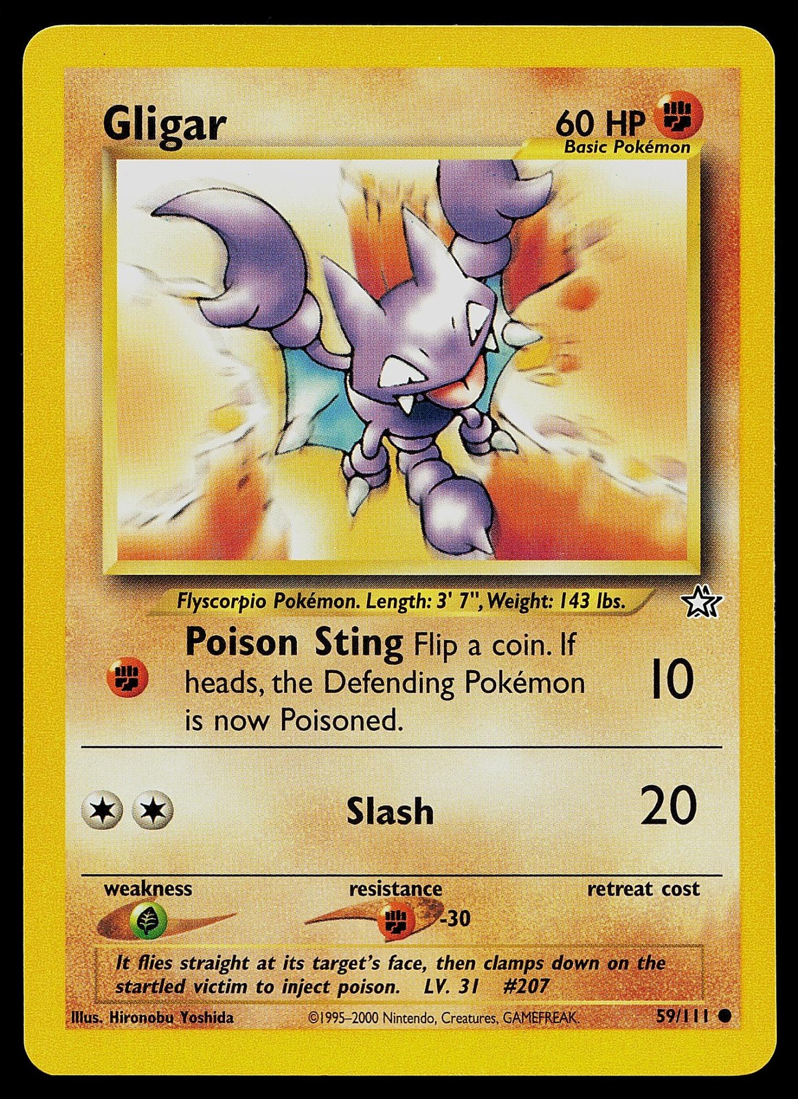 Pokemon Card Neo Genesis Gligar 59/111 Common