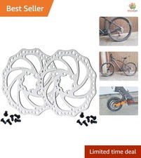 2 Pcs Bike Brake Rotors with 12 Bolts - Stainless Steel, Compatible with MTB/BMX