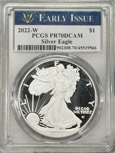 2022-W American Silver Eagle $1 PCGS PR70 PF70 DCAM WEST POINT ASE US Coin PROOF