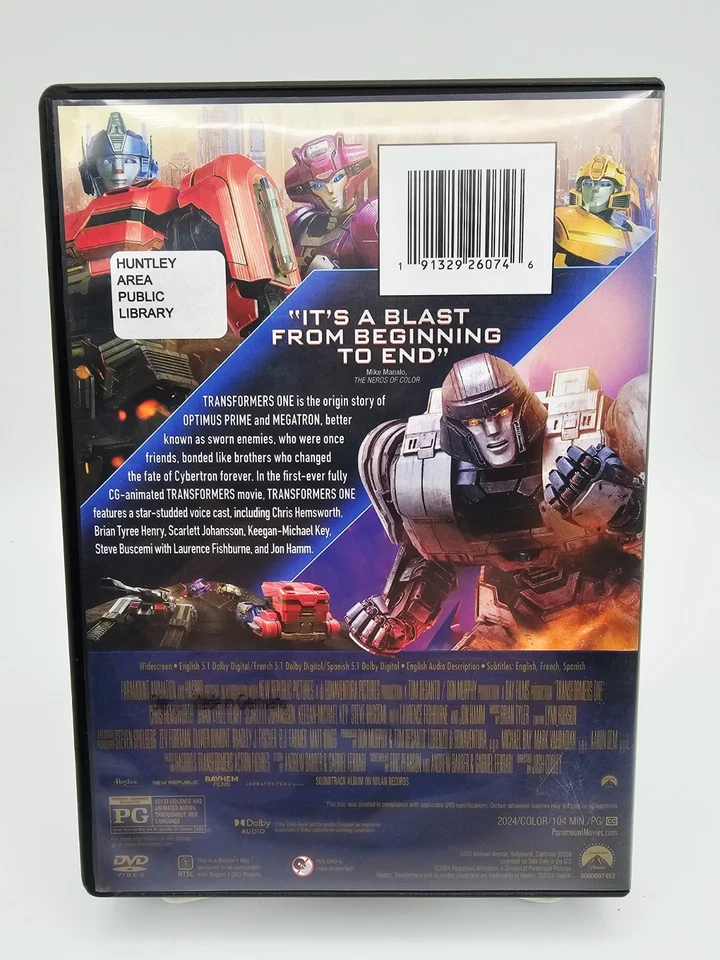 Transformers One (DVD, 2024) Ex-Library - Image 2 of 4