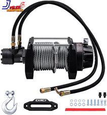 Heavy Duty Hydraulic Winch 20000lbs 12x78ft Steel Cable Bmr100 Motor