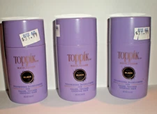 (3) New Toppik Hair Filler Volumizing Micro Fibers COLOR BLACK 0.42 OZ each