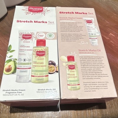 Mustela Maternite Fragrance Free Stretch Marks Cream 150mL + Oil 105mL Set