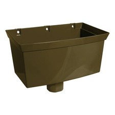 FLOPLAST 68mm Round Universal Gutter Hopper- Brown - 2 PK - FREE 1 Day Delivery