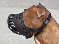 BullyBillows Muzzle  Flexi  Legal Requirement Breeds - Black Size 7