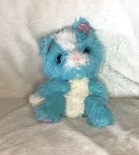 Scruff a Luvs Kitten Blue Plush with Pink Ears no collar Electronic