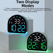 LED Ambient Light Alarm Clock for Home with Adjustable Brightness Settings