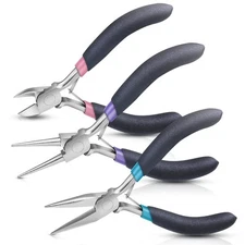 3 Pcs Jewelry Pliers Set Jewelry Making Tools Kit for Supplies Wrapping Beading