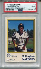 1987 Bellingham Ken Griffey Jr Minor League Rookie Card PSA 9 MINT Graded #15