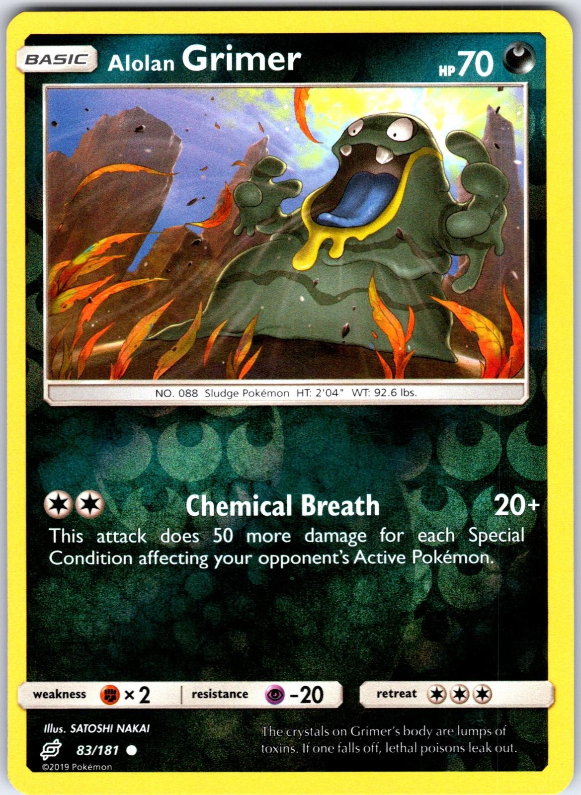 Alolan Grimer 83/181 Common Team Up Pokemon Reverse Holo Near Mint
