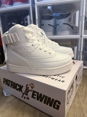 Patrick Ewing 33 Orion Strap High Top Kids Sneaker White Leather US 1.5