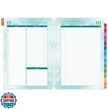 2026 Planner Refills – Jan.2026 - Dec.2026, Two Pages Per Day Dai