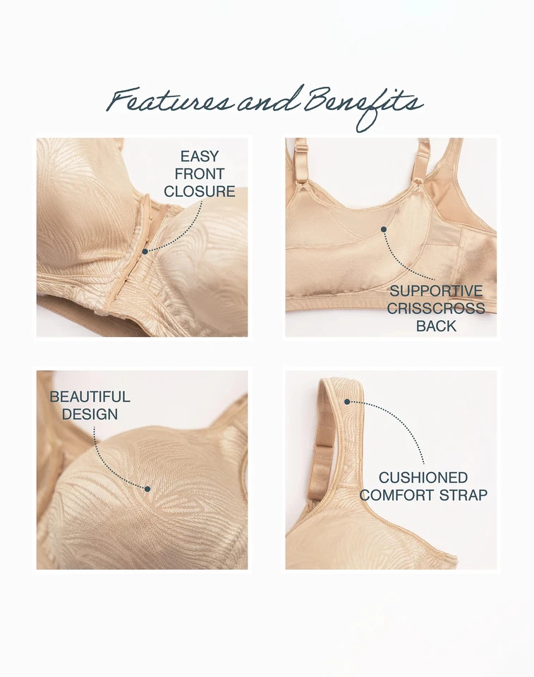 Playtex 18 Hour Wirefree Bra Posture Boost PowerSupport Side Back Smoothing E525 - Image 2 of 4