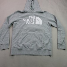 The North Face Men's Gray Logo Pullover Hoodie Sweatshirt Size M