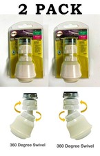 2 PACK Danco 1.5 GPM Dual Thread Swivel Plastic Kitchen Faucet Sprayrator White