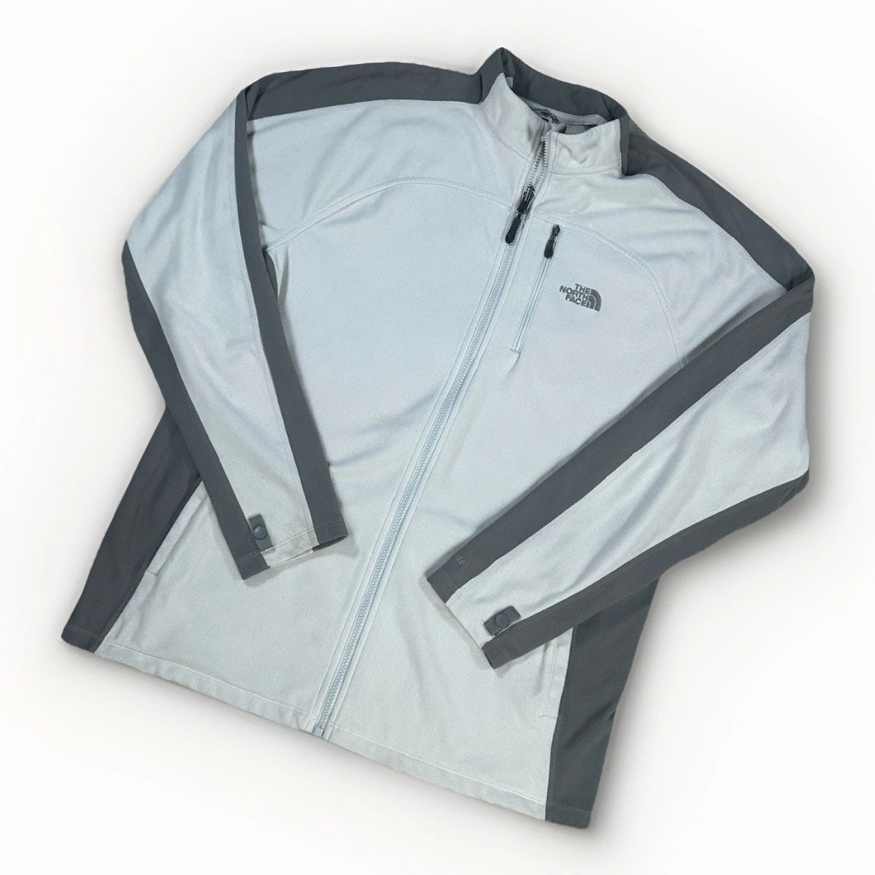 VETEMENTS The North Face Giacca Uomo L Beige Grigio Full Zip Pile Performance Camp Escursione