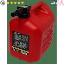 5 Gallon Portable Fuel Container Gas Can Auto Stop Nozzle Child Resistant Safety
