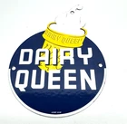 Dairy Queen – Vintage Porcelain Sign - Ice Cream Door Push Americana