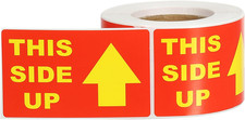 Fragile Stickers 3x1.8 Inch, 300 Pieces This Side Up Warning Adhesive Label H...