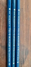 General's Tel-E-Marker Pencil No. 1256 WWH Lot Of 3  Bowling Blue 