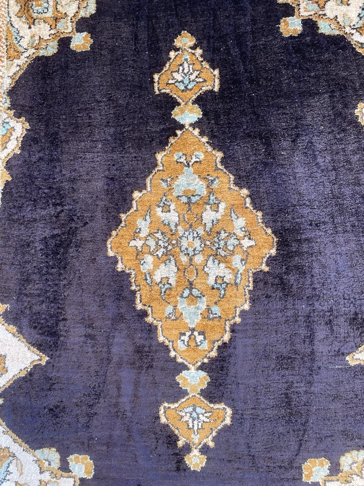 Tapis 80x60cm Qöm Soie Silk carpet Seta alfombra tappeto Rugs Stapijt コムシルクカーペット - Photo 4/4