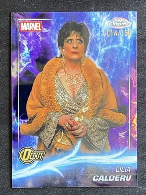Lilia Calderu 2025 Topps Chrome Marvel Studios Agatha Lava Base /150 #163